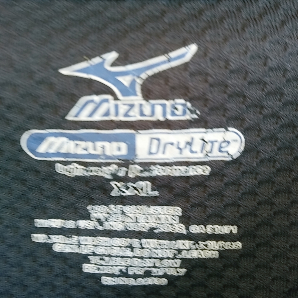 Mizuno XXL Mens Textured Black Athletic Polo Shirt - Picture 6 of 8